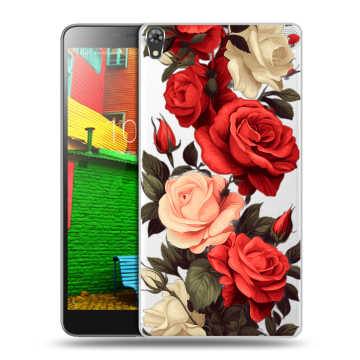Силиконовый чехол на Lenovo Phab с принтом Розы