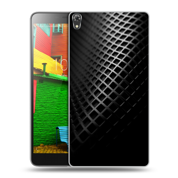 Силиконовый чехол на Lenovo Phab с принтом Текстура металла