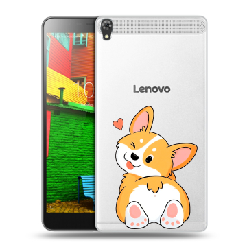 Силиконовый чехол на Lenovo Phab с принтом Корги