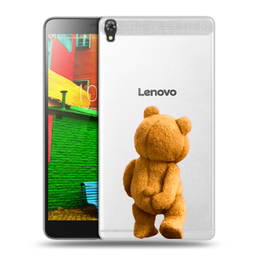 Силиконовый чехол на Lenovo Phab с принтом Медведь