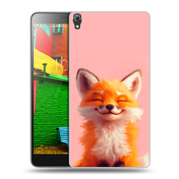 Силиконовый чехол на Lenovo Phab с принтом милая лиса