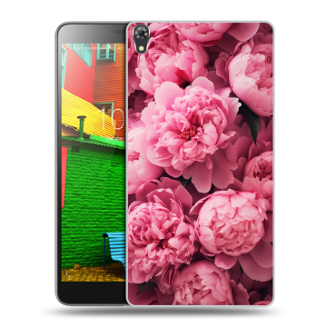 Силиконовый чехол на Lenovo Phab с принтом цветы пионы