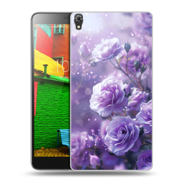 Силиконовый чехол на Lenovo Phab с принтом Розы цветы Силиконовый чехол на Lenovo Phab с принтом Розы цветы