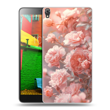 Силиконовый чехол на Lenovo Phab с принтом Розовые розы