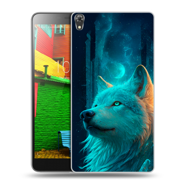 Силиконовый чехол на Lenovo Phab с принтом бабочки саккура