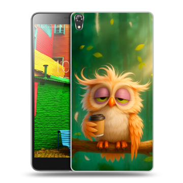 Силиконовый чехол на Lenovo Phab с принтом сова