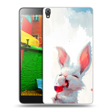 Силиконовый чехол на Lenovo Phab с принтом кролик зайчик