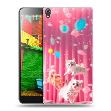 Силиконовый чехол на Lenovo Phab с принтом милые котики Силиконовый чехол на Lenovo Phab с принтом милые котики