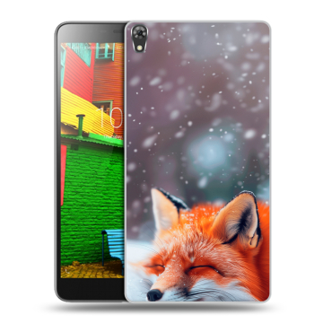 Силиконовый чехол на Lenovo Phab с принтом лиса