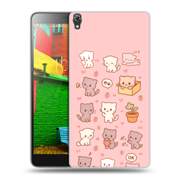 Силиконовый чехол на Lenovo Phab с принтом Hello Kitty Хелоу Кити