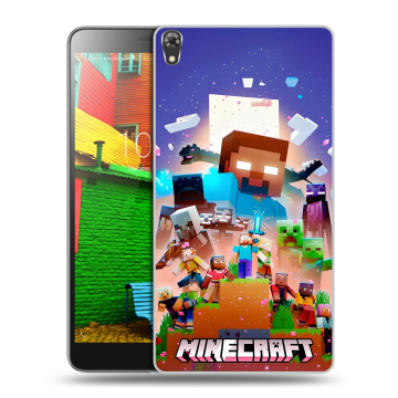 Силиконовый чехол на Lenovo Phab с принтом Майнкрафт Minecraft Силиконовый чехол на Lenovo Phab с принтом Майнкрафт Minecraft
