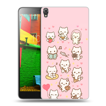Силиконовый чехол на Lenovo Phab с принтом Hello Kitty Хелоу Кити