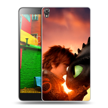 Силиконовый чехол на Lenovo Phab с принтом Как приручить дракона