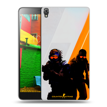 Силиконовый чехол на Lenovo Phab с принтом Контер страйк Counter strike