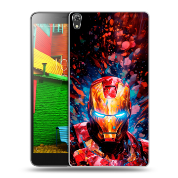 Силиконовый чехол на Lenovo Phab с принтом Железный человек Ironman