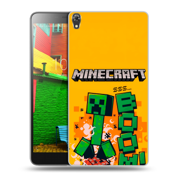 Силиконовый чехол на Lenovo Phab с принтом Майнкрафт Minecraft