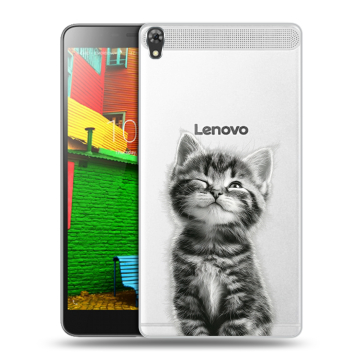 Силиконовый чехол на Lenovo Phab с принтом Котенок
