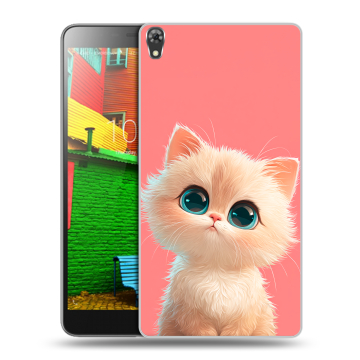 Силиконовый чехол на Lenovo Phab с принтом Розовый котенок Силиконовый чехол на Lenovo Phab с принтом Розовый котенок