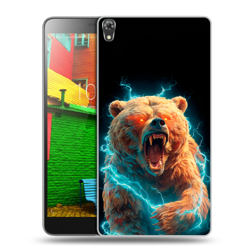 Силиконовый чехол на Lenovo Phab с принтом Медведь Силиконовый чехол на Lenovo Phab с принтом Медведь