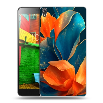 Силиконовый чехол на Lenovo Phab с принтом Цветы Силиконовый чехол на Lenovo Phab с принтом Цветы