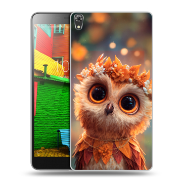 Силиконовый чехол на Lenovo Phab с принтом Милая сова Силиконовый чехол на Lenovo Phab с принтом Милая сова