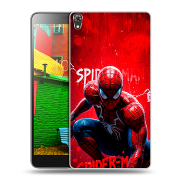 Силиконовый чехол на Lenovo Phab с принтом Spiderman Человек паук Силиконовый чехол на Lenovo Phab с принтом Spiderman Человек паук