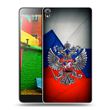 Силиконовый чехол на Lenovo Phab с принтом Флаг России
