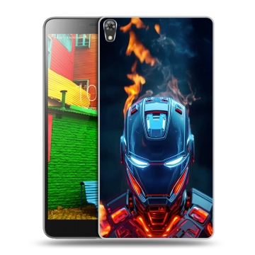 Силиконовый чехол на Lenovo Phab с принтом IronMan Железный человек