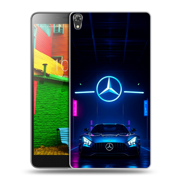 Силиконовый чехол на Lenovo Phab с принтом Mercedes Мерседес