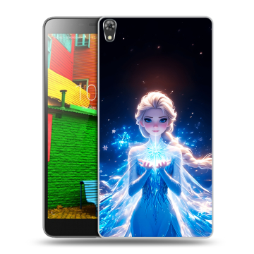Силиконовый чехол на Lenovo Phab с принтом Холодное сердце Frozen