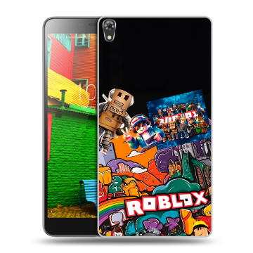 Силиконовый чехол на Lenovo Phab с принтом Roblox Роблокс