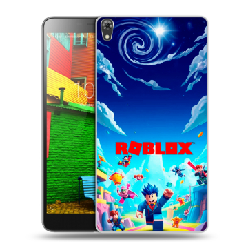 Силиконовый чехол на Lenovo Phab с принтом Roblox Роблокс