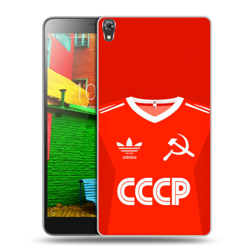 Силиконовый чехол на Lenovo Phab с принтом Флаг Герб СССР Силиконовый чехол на Lenovo Phab с принтом Флаг Герб СССР