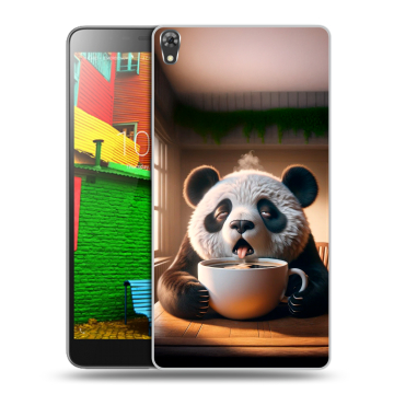 Силиконовый чехол на Lenovo Phab с принтом смешная панда