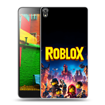 Силиконовый чехол на Lenovo Phab с принтом Roblox Роблокс