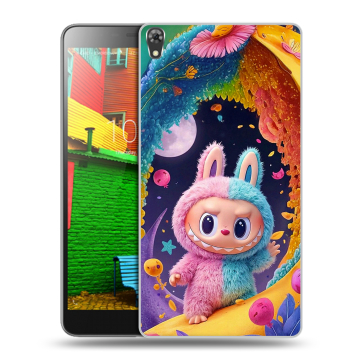 Силиконовый чехол на Lenovo Phab с принтом Labubu Лабубу
