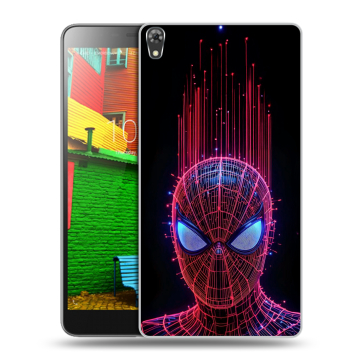 Силиконовый чехол на Lenovo Phab с принтом Spiderman Человек паук