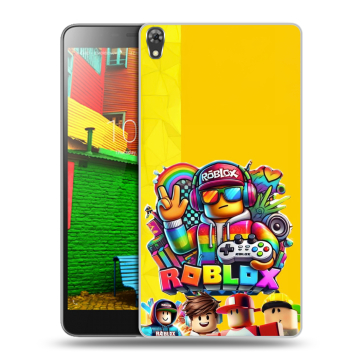 Силиконовый чехол на Lenovo Phab с принтом Roblox Роблокс