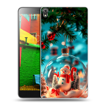 Силиконовый чехол на Lenovo Phab с принтом Новый год Силиконовый чехол на Lenovo Phab с принтом Новый год