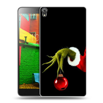 Силиконовый чехол на Lenovo Phab с принтом Новый год Гринч Силиконовый чехол на Lenovo Phab с принтом Новый год Гринч