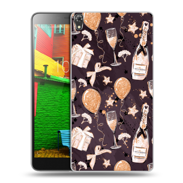 Силиконовый чехол на Lenovo Phab с принтом Новый год Силиконовый чехол на Lenovo Phab с принтом Новый год