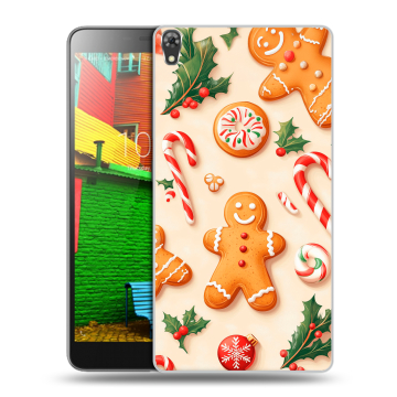 Силиконовый чехол на Lenovo Phab с принтом Новый год Силиконовый чехол на Lenovo Phab с принтом Новый год