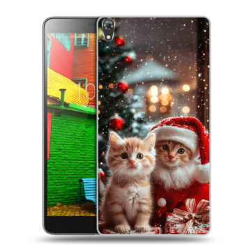 Силиконовый чехол на Lenovo Phab с принтом Новый год Силиконовый чехол на Lenovo Phab с принтом Новый год