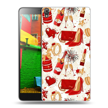 Силиконовый чехол на Lenovo Phab с принтом Новый год Силиконовый чехол на Lenovo Phab с принтом Новый год