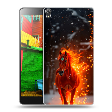 Силиконовый чехол на Lenovo Phab с принтом Новый год