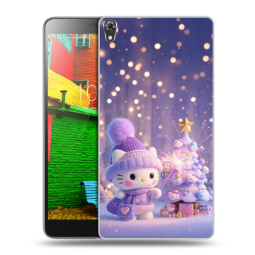 Силиконовый чехол на Lenovo Phab с принтом Новый год