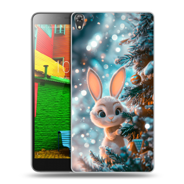 Силиконовый чехол на Lenovo Phab с принтом Новый год