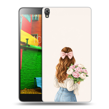 Силиконовый чехол на Lenovo Phab с принтом женский