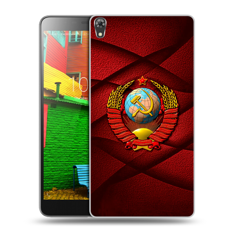 Силиконовый чехол на Lenovo Phab с принтом Герб СССР Силиконовый чехол на Lenovo Phab с принтом Герб СССР