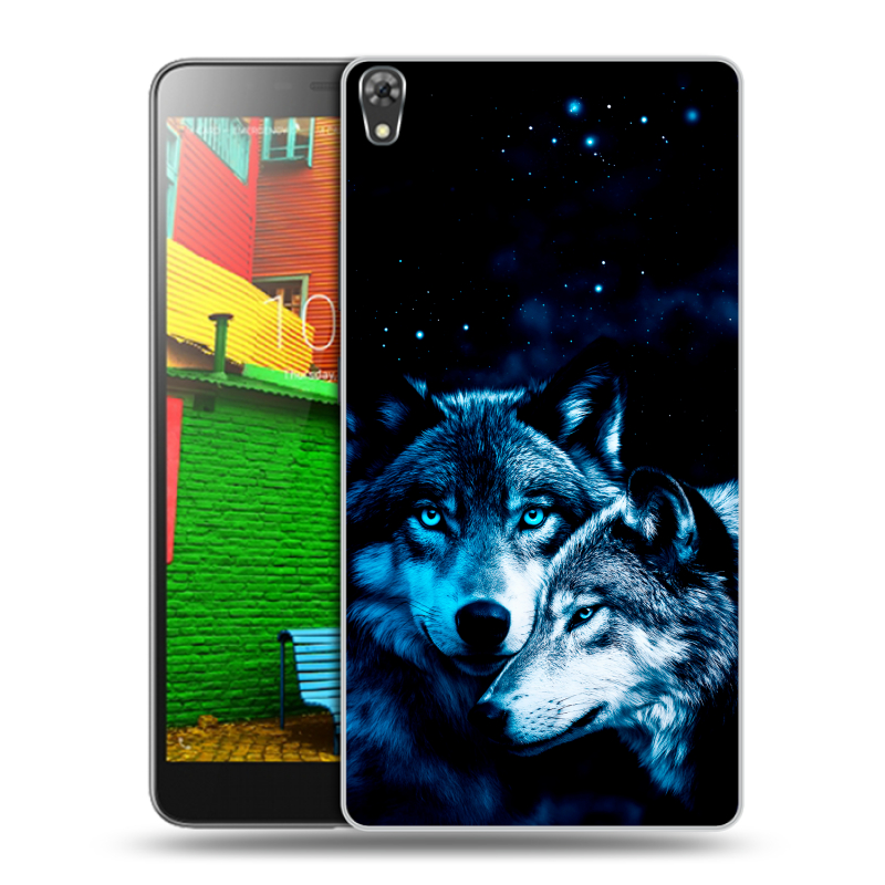Силиконовый чехол на Lenovo Phab с принтом Волки Силиконовый чехол на Lenovo Phab с принтом Волки